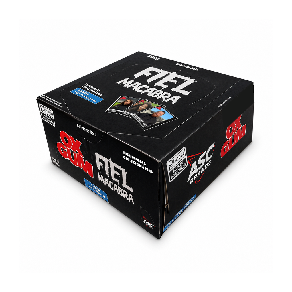 Chiclete OXGUM FIEL MACABRA com Figurinhas Colecionáveis